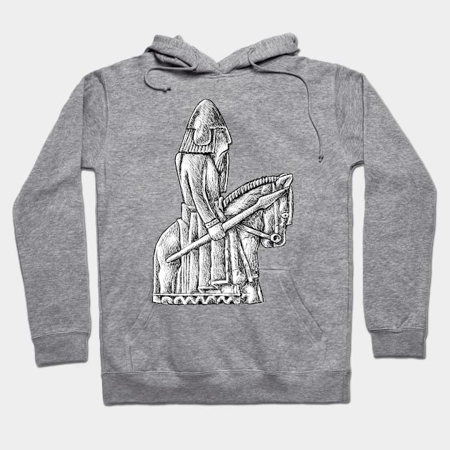 Daring Knights: The Lewis Chessmen Knight Design Hoodie by Holymayo Tee